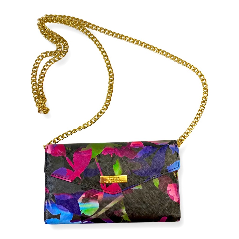 Trina Turk small gold chain clutch